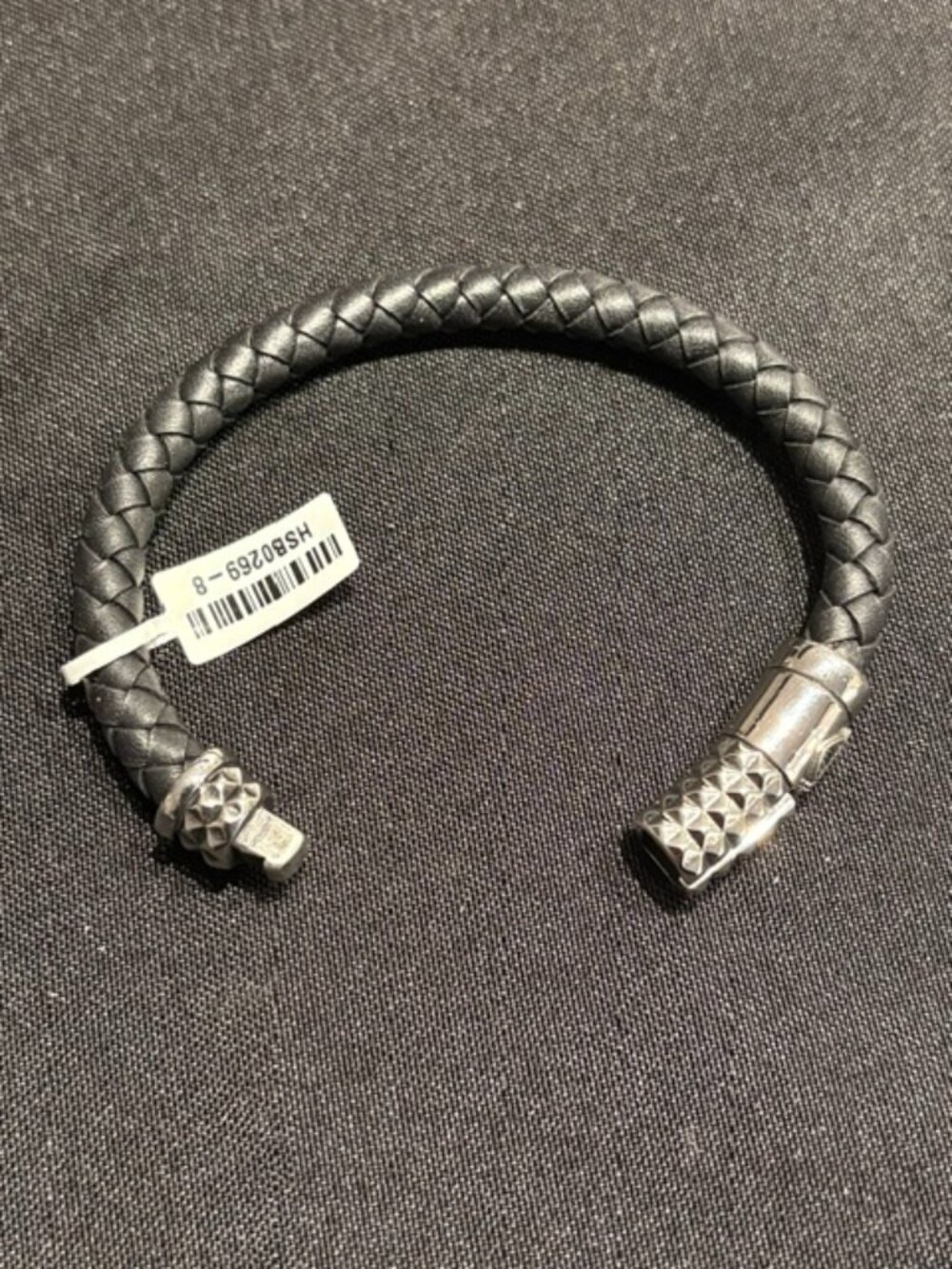 HARLEY DAVIDSON STEEL STUD LEATHER BRACELET